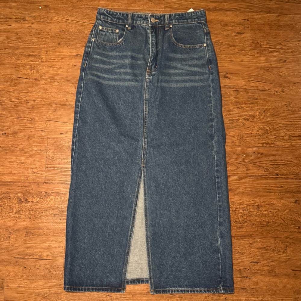 Denim Maxi Skirt